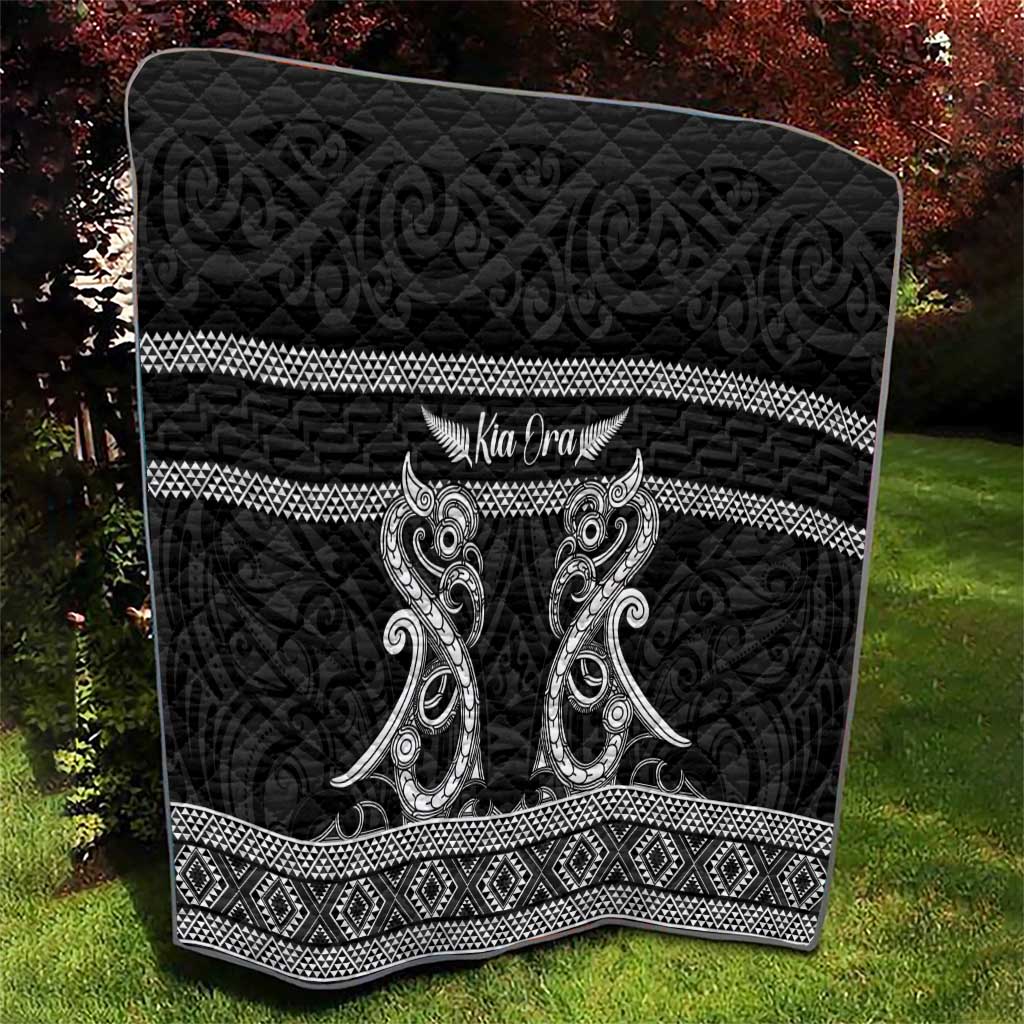 Kia Ora New Zealand Quilt Maori Language Week Pango Taniko Motif - Polynesian Pride
