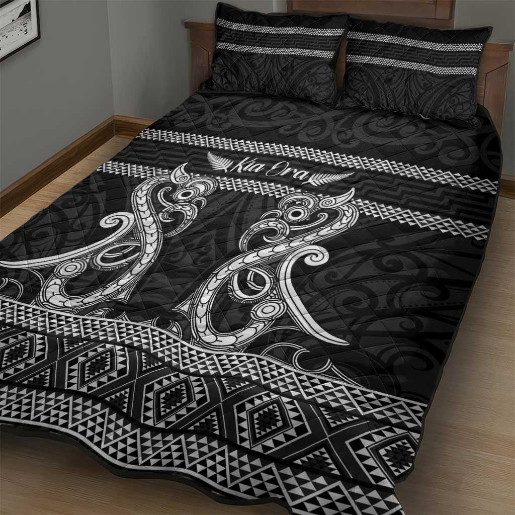 Kia Ora New Zealand Quilt Bed Set Maori Language Week Pango Taniko Motif LT14 - Polynesian Pride
