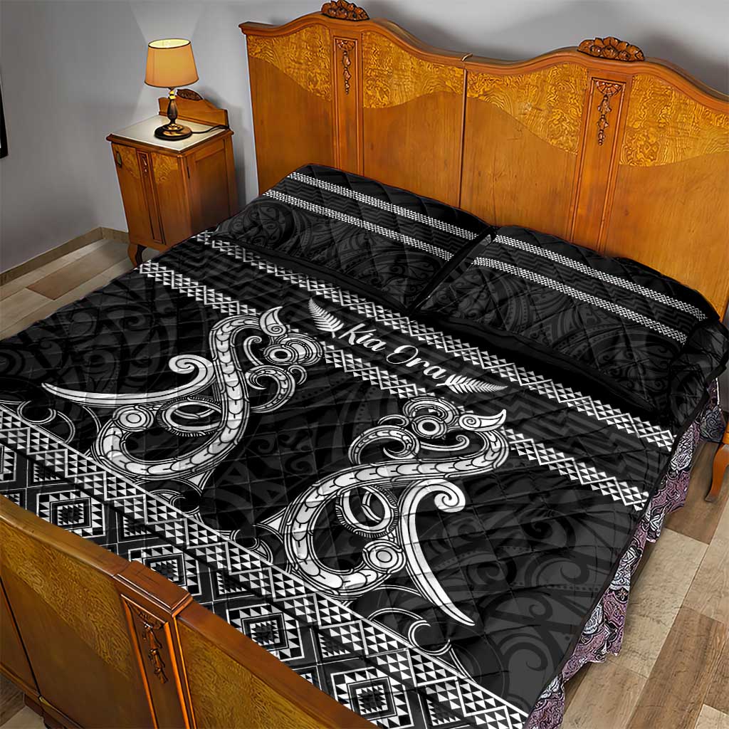 Kia Ora New Zealand Quilt Bed Set Maori Language Week Pango Taniko Motif LT14 - Polynesian Pride