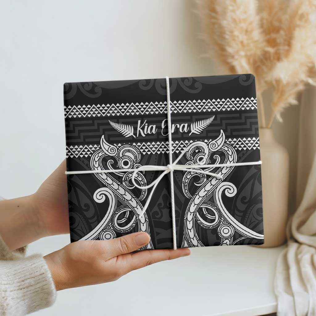 Kia Ora New Zealand Wrapping Paper Maori Language Week Pango Taniko Motif - Polynesian Pride