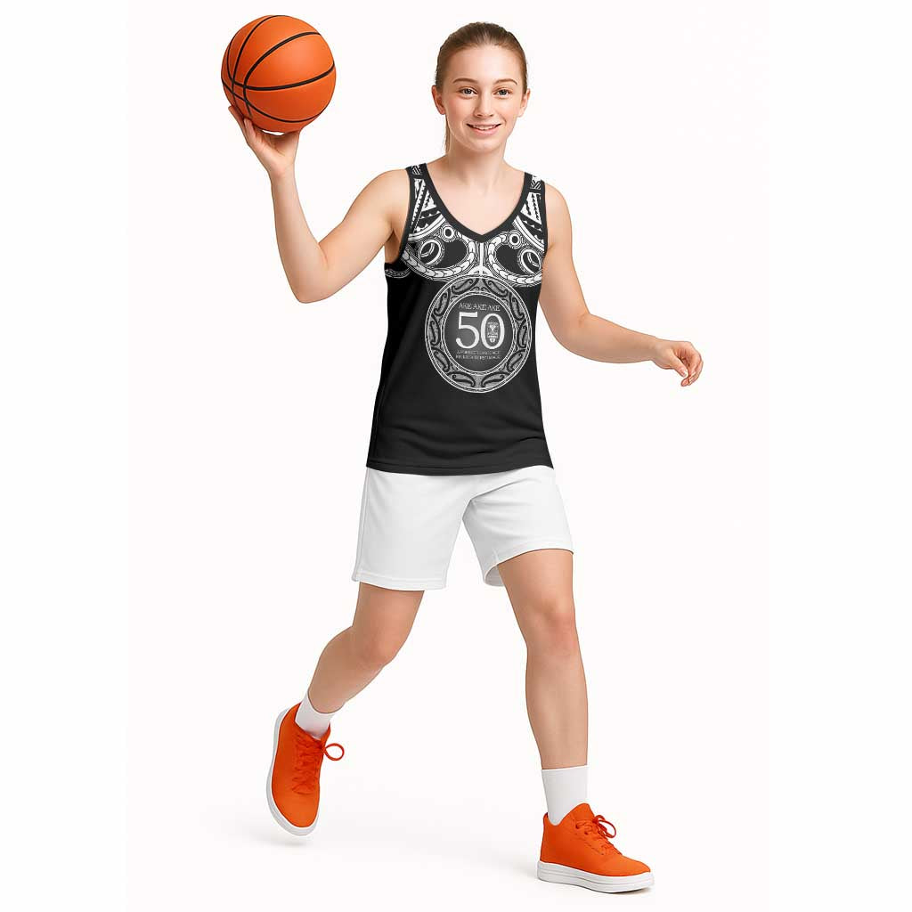 Kia Kaha Te Reo Maori New Zealand Basketball Jersey 50th Anniversary Ake Ake Ake - Polynesian Pride