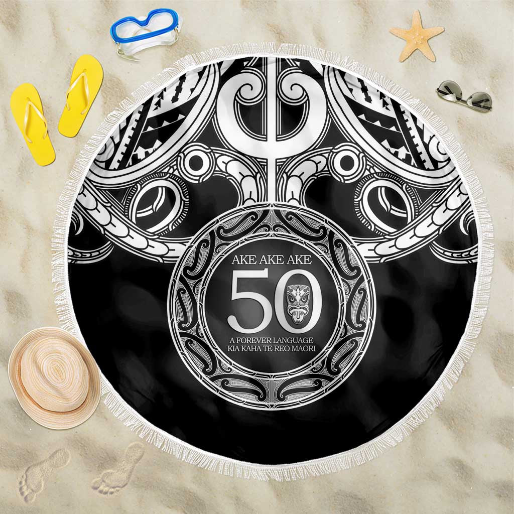 Kia Kaha Te Reo Maori New Zealand Beach Blanket 50th Anniversary Ake Ake Ake - Polynesian Pride