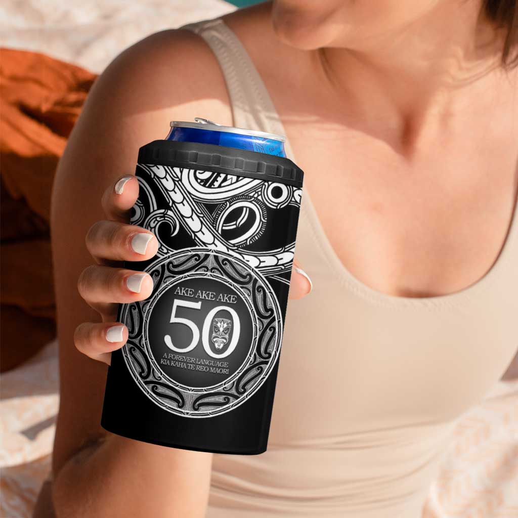 Kia Kaha Te Reo Maori New Zealand 4 in 1 Can Cooler Tumbler 50th Anniversary Ake Ake Ake LT14 - Polynesian Pride