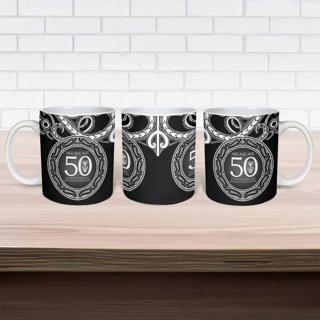 Kia Kaha Te Reo Maori New Zealand Ceramic Mug 50th Anniversary Ake Ake Ake - Polynesian Pride