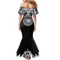 Kia Kaha Te Reo Maori New Zealand Family Matching Mermaid Dress and Hawaiian Shirt 50th Anniversary Ake Ake Ake LT14 - Polynesian Pride