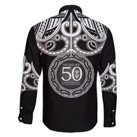 Kia Kaha Te Reo Maori New Zealand Family Matching Off Shoulder Maxi Dress and Hawaiian Shirt 50th Anniversary Ake Ake Ake LT14 - Polynesian Pride