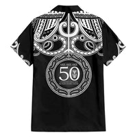 Kia Kaha Te Reo Maori New Zealand Family Matching Off Shoulder Short Dress and Hawaiian Shirt 50th Anniversary Ake Ake Ake LT14 - Polynesian Pride