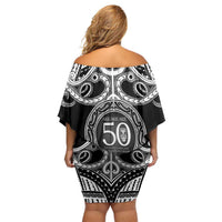 Kia Kaha Te Reo Maori New Zealand Family Matching Off Shoulder Short Dress and Hawaiian Shirt 50th Anniversary Ake Ake Ake LT14 - Polynesian Pride
