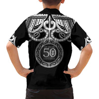 Kia Kaha Te Reo Maori New Zealand Family Matching Puletasi and Hawaiian Shirt 50th Anniversary Ake Ake Ake LT14 - Polynesian Pride