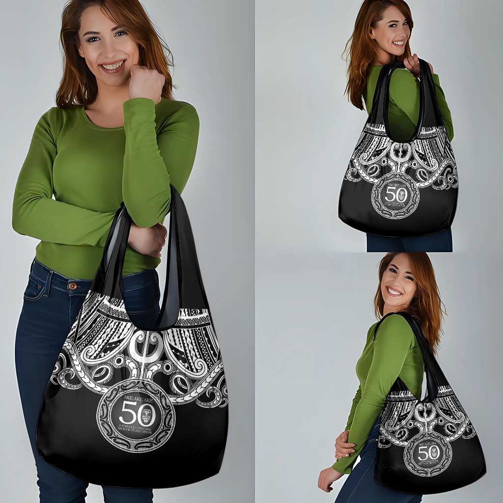 Kia Kaha Te Reo Maori New Zealand Grocery Bag 50th Anniversary Ake Ake Ake - Polynesian Pride