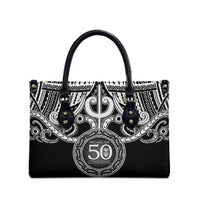 Kia Kaha Te Reo Maori New Zealand Leather Bag 50th Anniversary Ake Ake Ake - Polynesian Pride