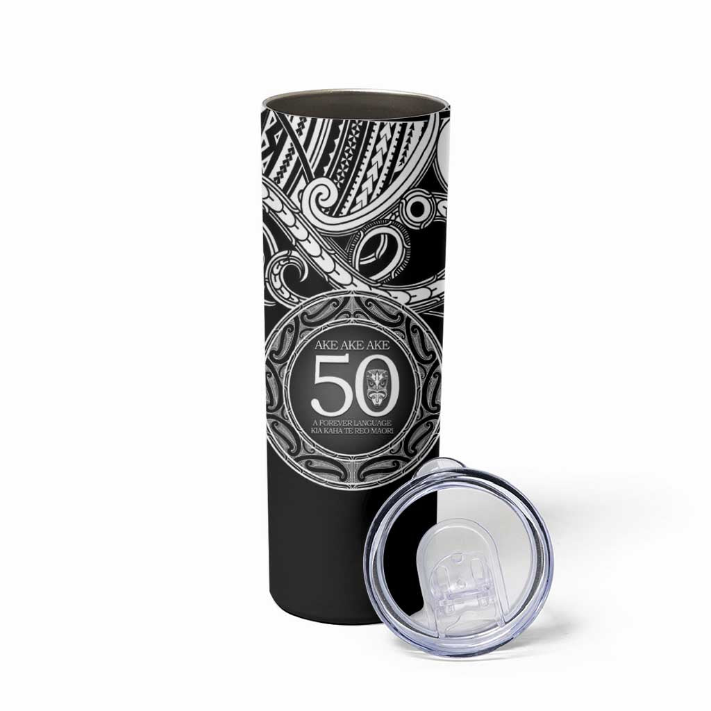 Kia Kaha Te Reo Maori New Zealand Skinny Tumbler 50th Anniversary Ake Ake Ake LT14 - Polynesian Pride