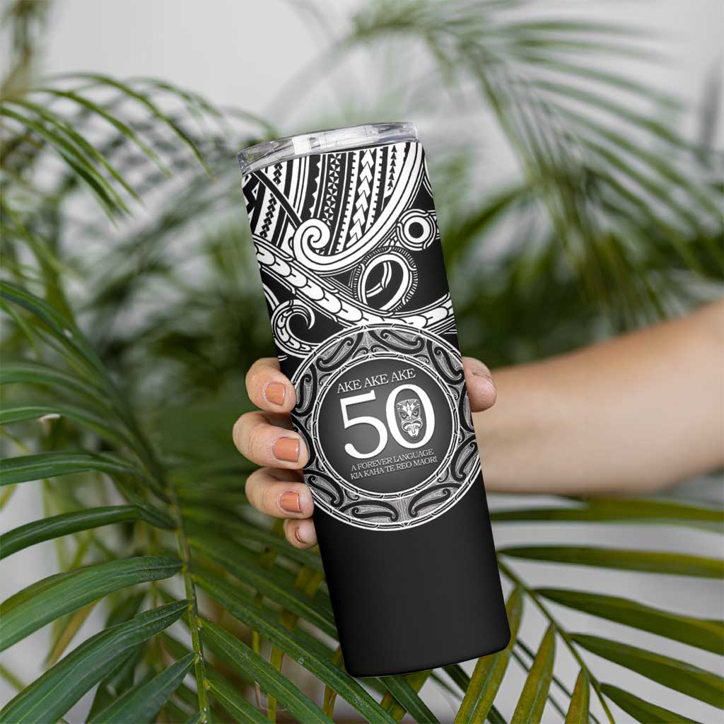 Kia Kaha Te Reo Maori New Zealand Skinny Tumbler 50th Anniversary Ake Ake Ake LT14 - Polynesian Pride