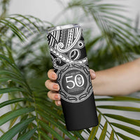 Kia Kaha Te Reo Maori New Zealand Skinny Tumbler 50th Anniversary Ake Ake Ake LT14 - Polynesian Pride