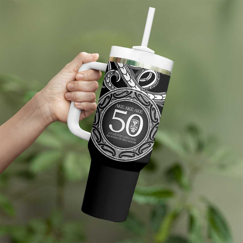 Kia Kaha Te Reo Maori New Zealand Tumbler With Handle 50th Anniversary Ake Ake Ake - Polynesian Pride
