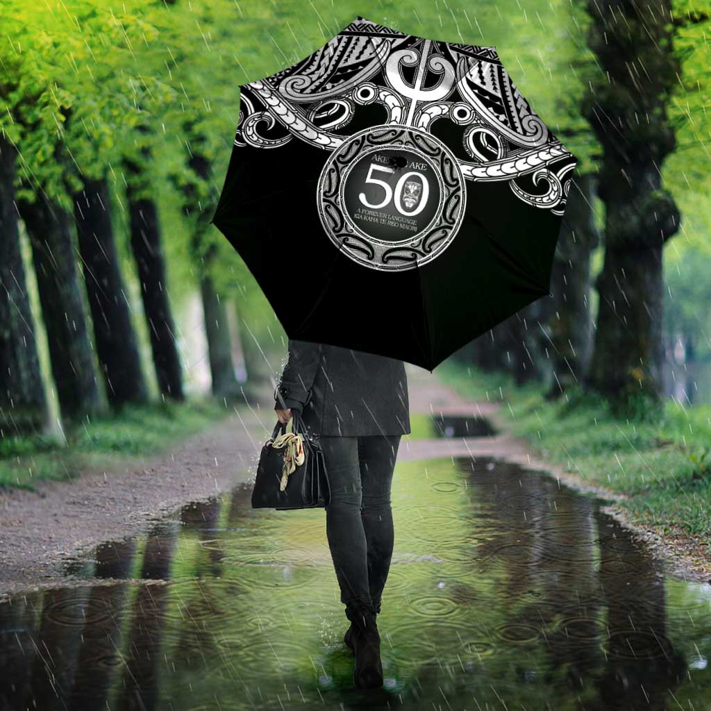 Kia Kaha Te Reo Maori New Zealand Umbrella 50th Anniversary Ake Ake Ake - Polynesian Pride