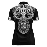 Kia Kaha Te Reo Maori New Zealand Women Polo Shirt 50th Anniversary Ake Ake Ake LT14 - Polynesian Pride