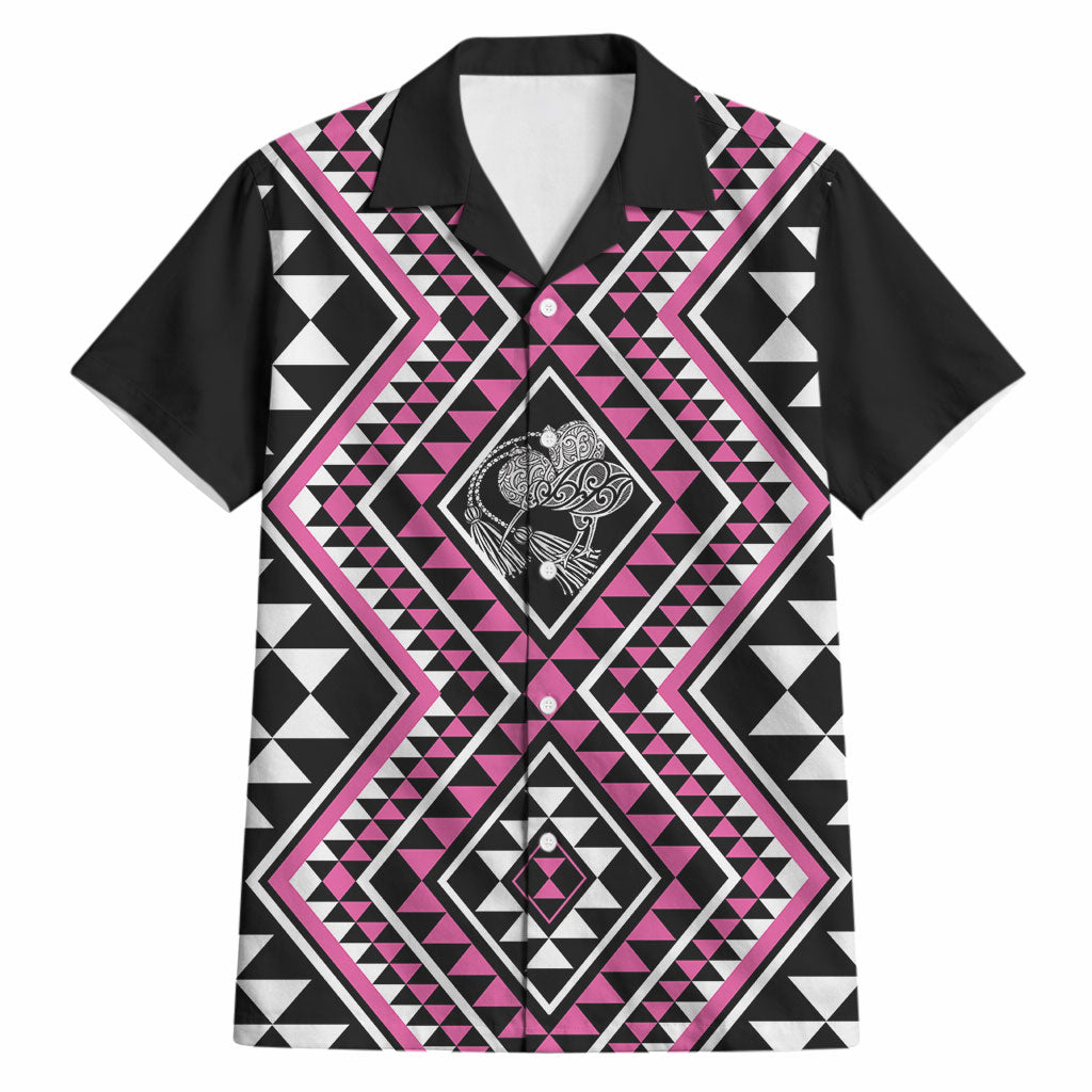 New Zealand Mawhero Taniko Motifs Hawaiian Shirt Maori Poi Dance Costume Inspired LT14 Pink - Polynesian Pride