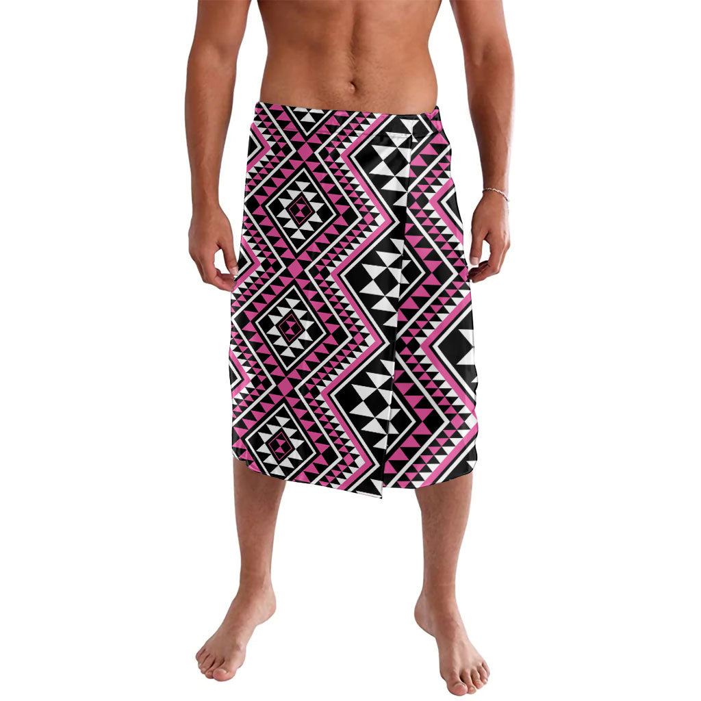 New Zealand Mawhero Taniko Motifs Lavalava Maori Poi Dance Costume Inspired LT14 Pink - Polynesian Pride