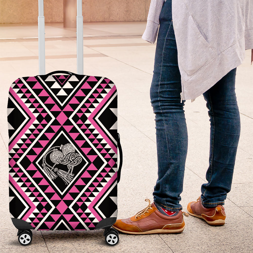 New Zealand Mawhero Taniko Motifs Luggage Cover Maori Poi Dance Costume Inspired LT14 Pink - Polynesian Pride
