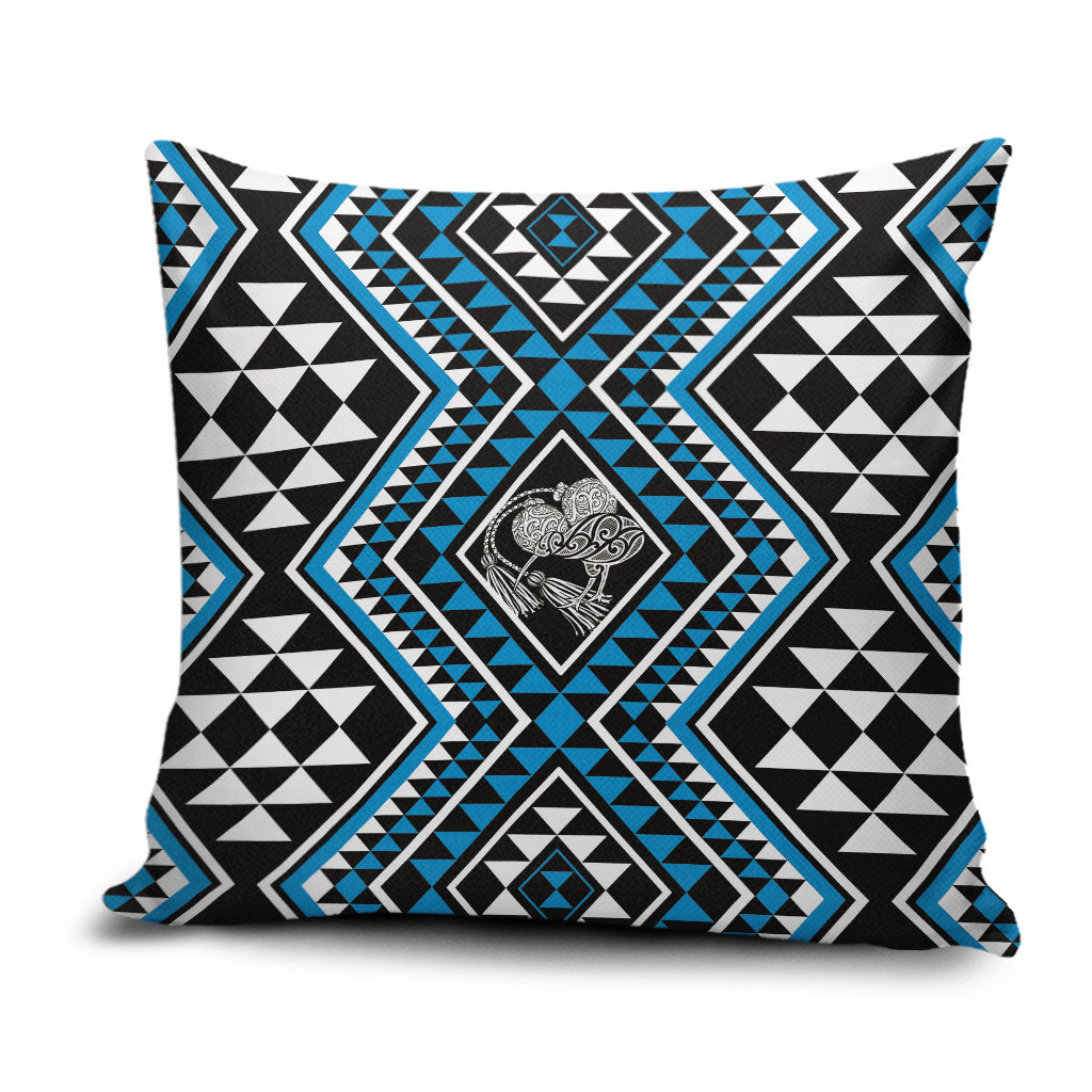 New Zealand Kikorangi Taniko Motifs Pillow Cover Maori Poi Dance Costume Inspired LT14 Blue - Polynesian Pride