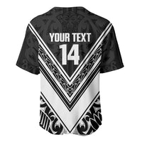 New Zealand Silver Fern Rugby Custom Baseball Jersey Go Wheel Kiwi Maori Pattern LT14 - Polynesian Pride