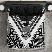 New Zealand Silver Fern Rugby Custom Bedding Set Go Wheel Kiwi Maori Pattern LT14 White - Polynesian Pride