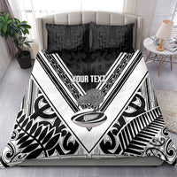 New Zealand Silver Fern Rugby Custom Bedding Set Go Wheel Kiwi Maori Pattern LT14 - Polynesian Pride