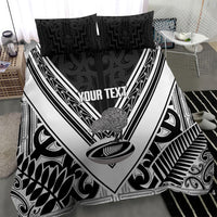 New Zealand Silver Fern Rugby Custom Bedding Set Go Wheel Kiwi Maori Pattern LT14 - Polynesian Pride