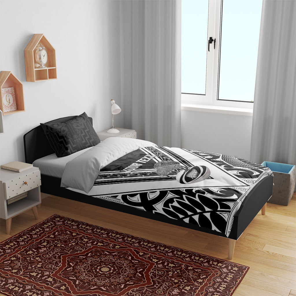 New Zealand Silver Fern Rugby Custom Bedding Set Go Wheel Kiwi Maori Pattern LT14 - Polynesian Pride