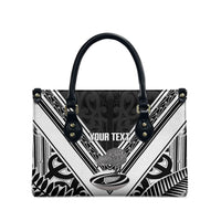 New Zealand Silver Fern Rugby Custom Leather Bag Go Wheel Kiwi Maori Pattern LT14 - Polynesian Pride