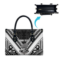 New Zealand Silver Fern Rugby Custom Leather Bag Go Wheel Kiwi Maori Pattern LT14 - Polynesian Pride
