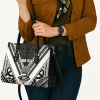 New Zealand Silver Fern Rugby Custom Leather Bag Go Wheel Kiwi Maori Pattern LT14 - Polynesian Pride