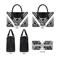 New Zealand Silver Fern Rugby Custom Leather Bag Go Wheel Kiwi Maori Pattern LT14 - Polynesian Pride