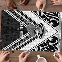 New Zealand Silver Fern Rugby Custom Puzzle Go Wheel Kiwi Maori Pattern LT14 - Polynesian Pride