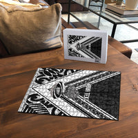 New Zealand Silver Fern Rugby Custom Puzzle Go Wheel Kiwi Maori Pattern LT14 - Polynesian Pride