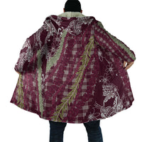 Burgundy Palaka Hawaii Leis Cloak Hawaiian-plaid Elegant Tropical Vibes LT14 - Polynesian Pride
