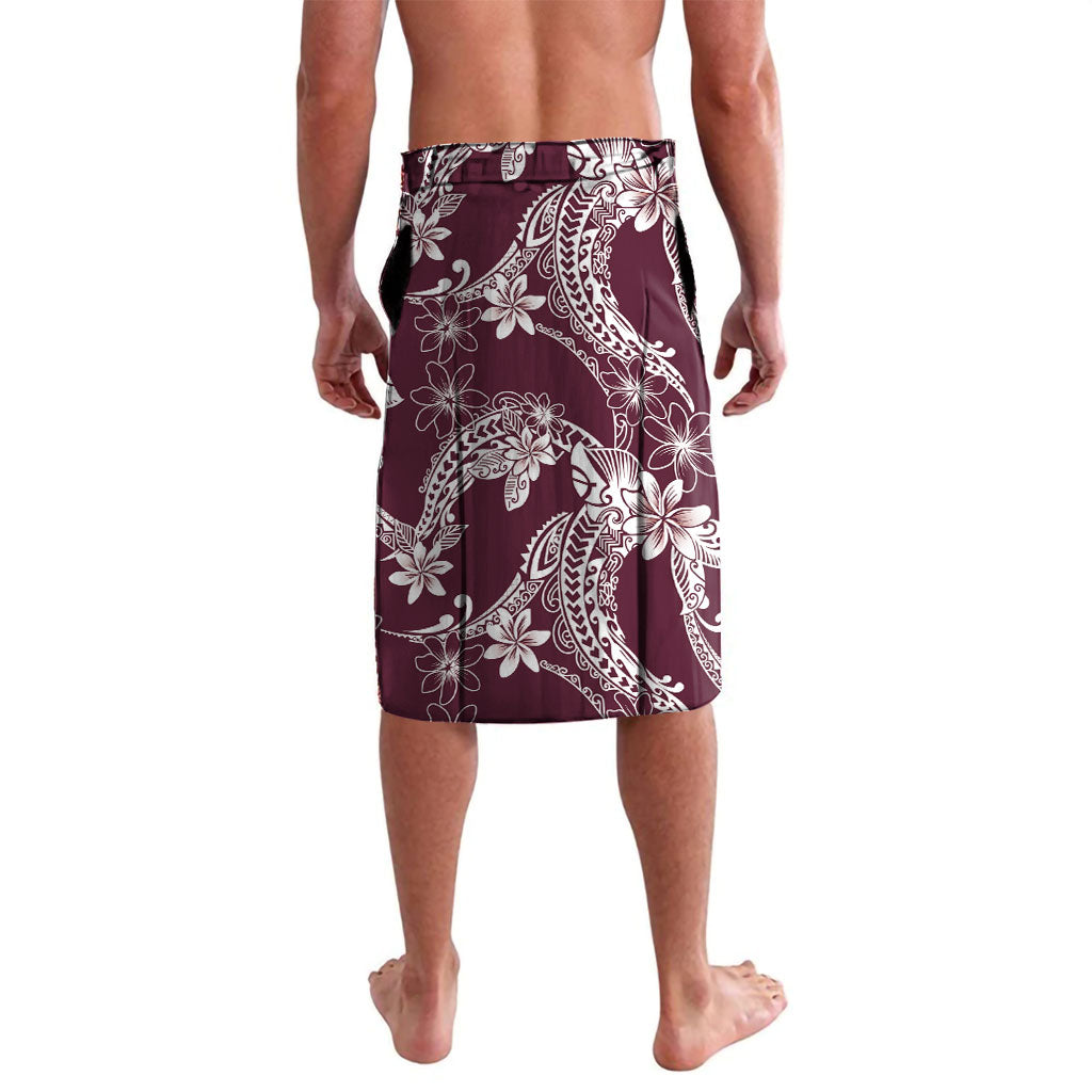 Burgundy Palaka Hawaii Leis Lavalava Hawaiian-plaid Elegant Tropical Vibes LT14 - Polynesian Pride