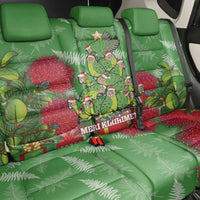 Kakapo New Zealand Christmas Back Car Seat Cover Meri Kirihimete Pohutukawa - Green Color LT14 - Polynesian Pride