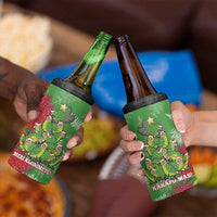 Kakapo New Zealand Christmas 4 in 1 Can Cooler Tumbler Meri Kirihimete Pohutukawa - Green Color LT14 - Polynesian Pride