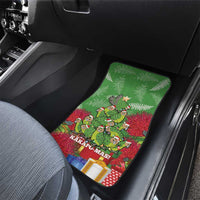 Kakapo New Zealand Christmas Car Mats Meri Kirihimete Pohutukawa - Green Color LT14 - Polynesian Pride