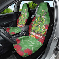 Kakapo New Zealand Christmas Car Seat Cover Meri Kirihimete Pohutukawa - Green Color LT14 - Polynesian Pride