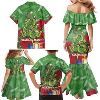 Kakapo New Zealand Christmas Family Matching Mermaid Dress and Hawaiian Shirt Meri Kirihimete Pohutukawa - Green Color LT14 - Polynesian Pride
