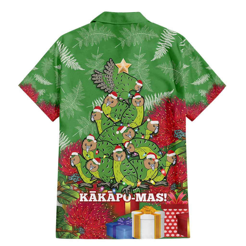 Kakapo New Zealand Christmas Family Matching Mermaid Dress and Hawaiian Shirt Meri Kirihimete Pohutukawa - Green Color LT14 - Polynesian Pride
