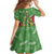 Kakapo New Zealand Christmas Family Matching Off The Shoulder Long Sleeve Dress and Hawaiian Shirt Meri Kirihimete Pohutukawa - Green Color