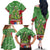 Kakapo New Zealand Christmas Family Matching Off The Shoulder Long Sleeve Dress and Hawaiian Shirt Meri Kirihimete Pohutukawa - Green Color