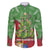 Kakapo New Zealand Christmas Family Matching Off The Shoulder Long Sleeve Dress and Hawaiian Shirt Meri Kirihimete Pohutukawa - Green Color