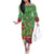 Kakapo New Zealand Christmas Family Matching Off The Shoulder Long Sleeve Dress and Hawaiian Shirt Meri Kirihimete Pohutukawa - Green Color