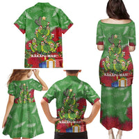 Kakapo New Zealand Christmas Family Matching Puletasi and Hawaiian Shirt Meri Kirihimete Pohutukawa - Green Color LT14 - Polynesian Pride