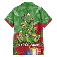 Kakapo New Zealand Christmas Family Matching Summer Maxi Dress and Hawaiian Shirt Meri Kirihimete Pohutukawa - Green Color LT14 - Polynesian Pride